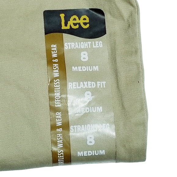 Lee Womens Relaxed Fit All Day Straight Leg Mid Rise Pant Flax Size 8 Medium NWT - Picture 5 of 8